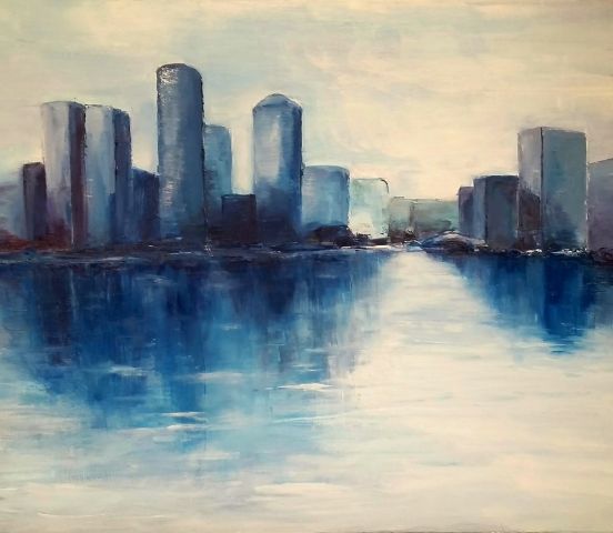 Peinture à l'huile au couteau dans les Bouches du Rhone